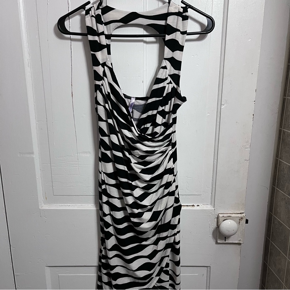 Purple Rain Zebra Print Midi Dress